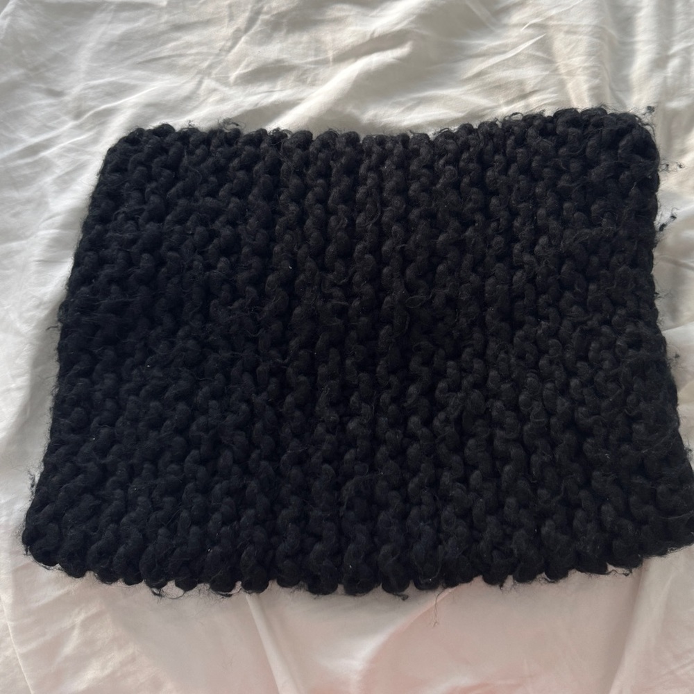 Zara Black Chunky Knit Infinity Scarf / Snood